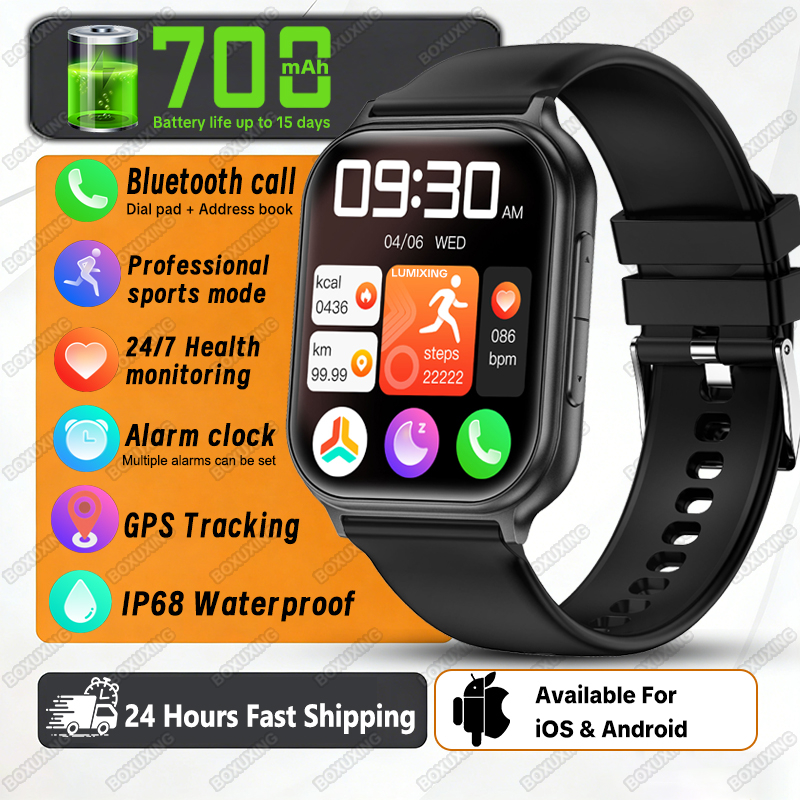 Smartwatch Health Watches For Men - New Smart watches Men Women Sports