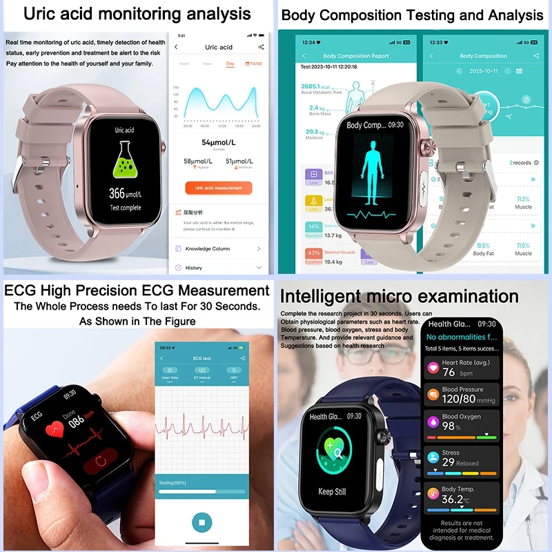 2025 New For XIAOM1 ECG+PPG Bl - Smartwatch Health Watches For Men incelemesi ve fiyatı