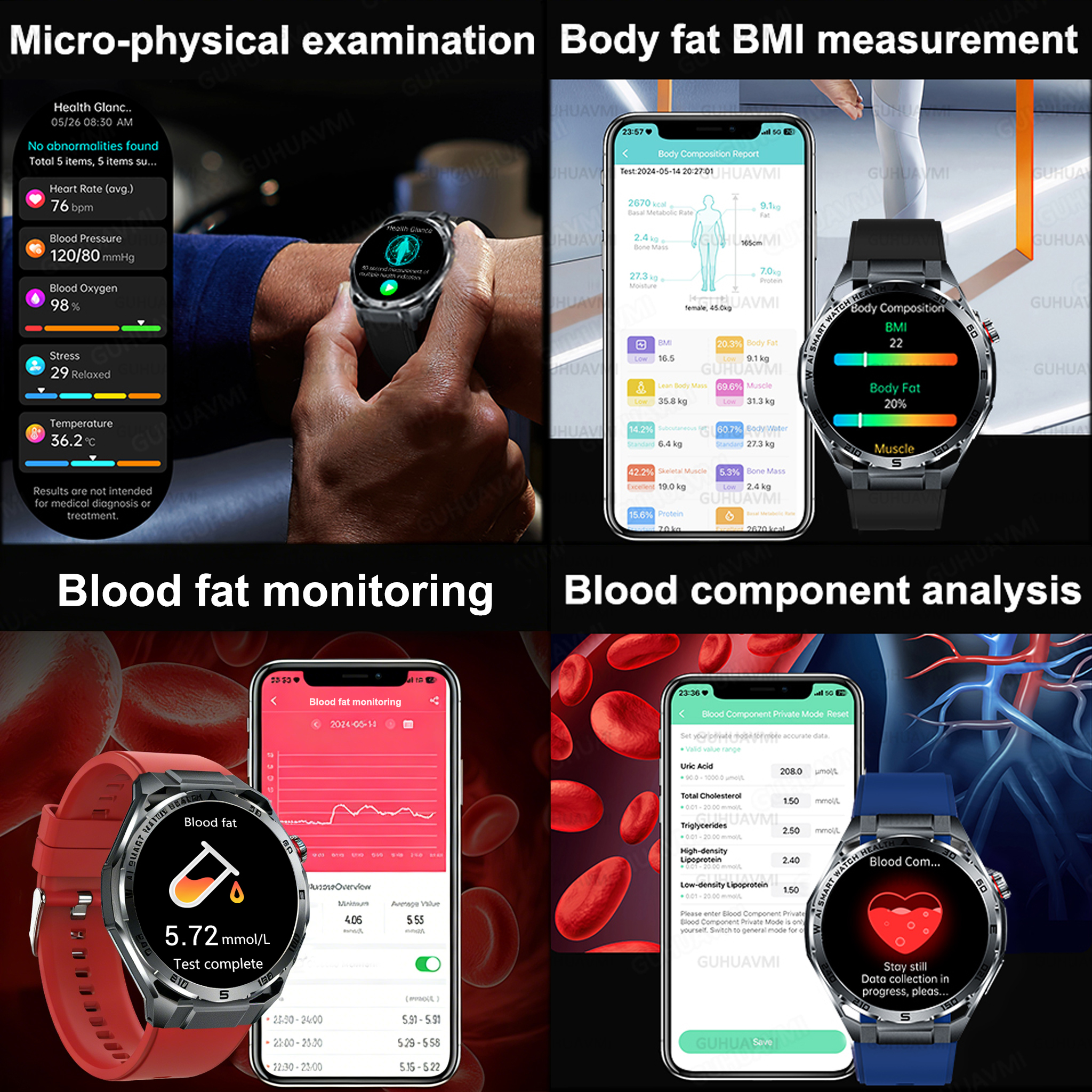 2026 New Body Fat AI Analysis  - Smartwatch Health Watches For Men incelemesi ve fiyatı