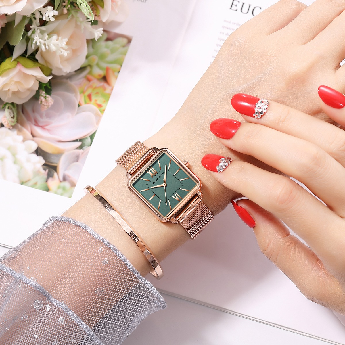 Ladies Square High Quality Sta - Anti-Magnetic Watch incelemesi ve fiyatı