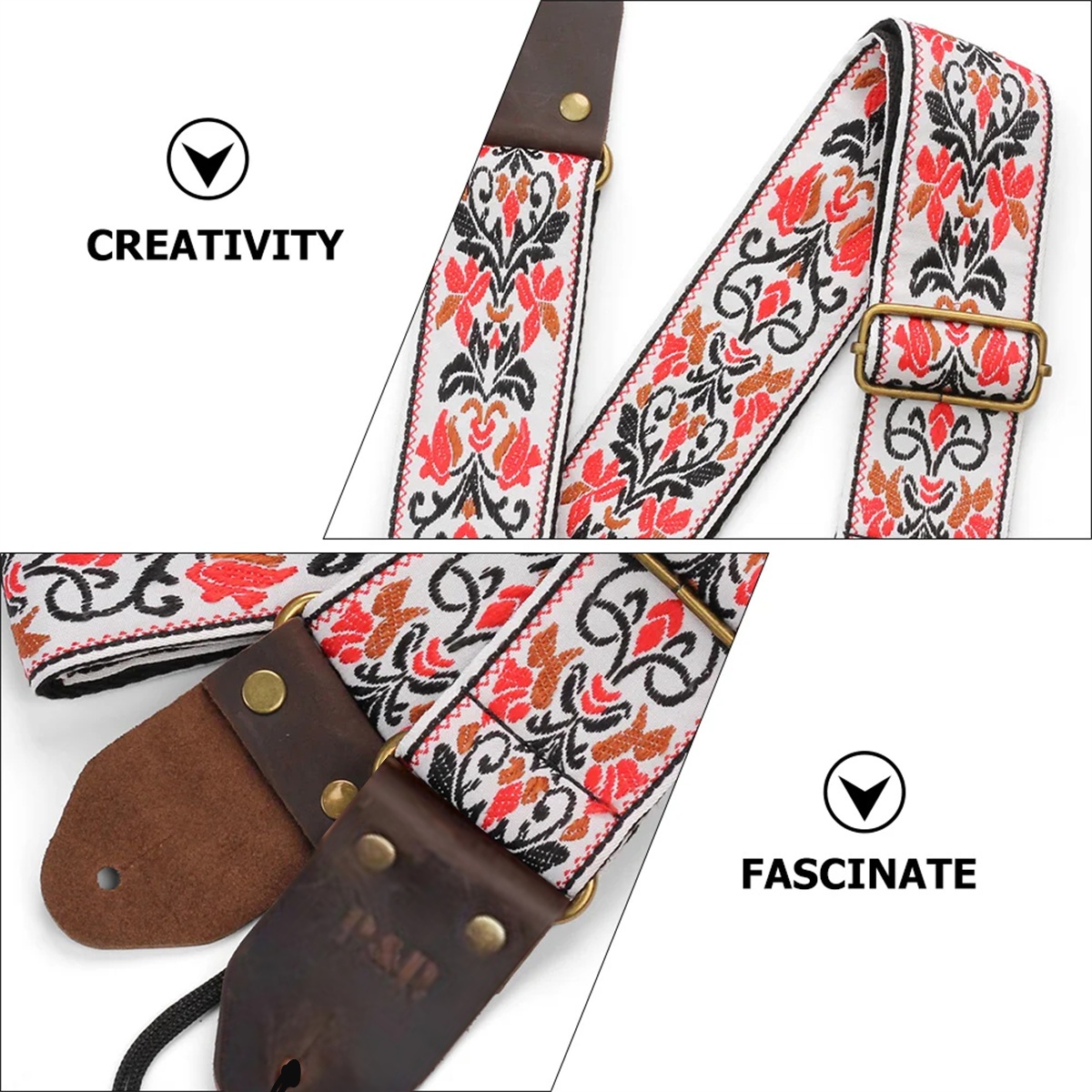 Miwayer Embroidered Guitar Str - Leather Watch Strap incelemesi ve fiyatı
