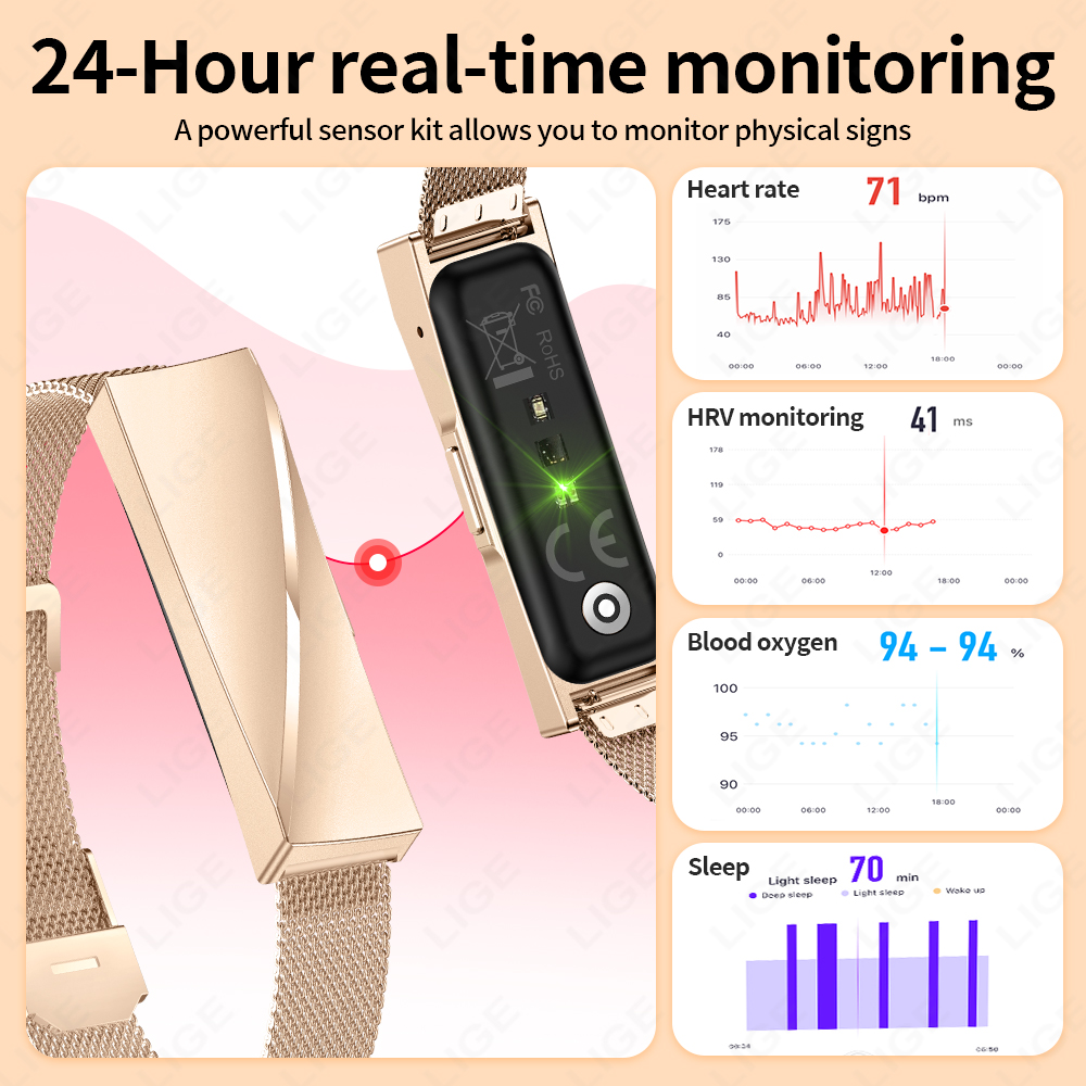 LIGE Call Reminder Smart Brace - Couple Watches Smartwatch incelemesi ve fiyatı