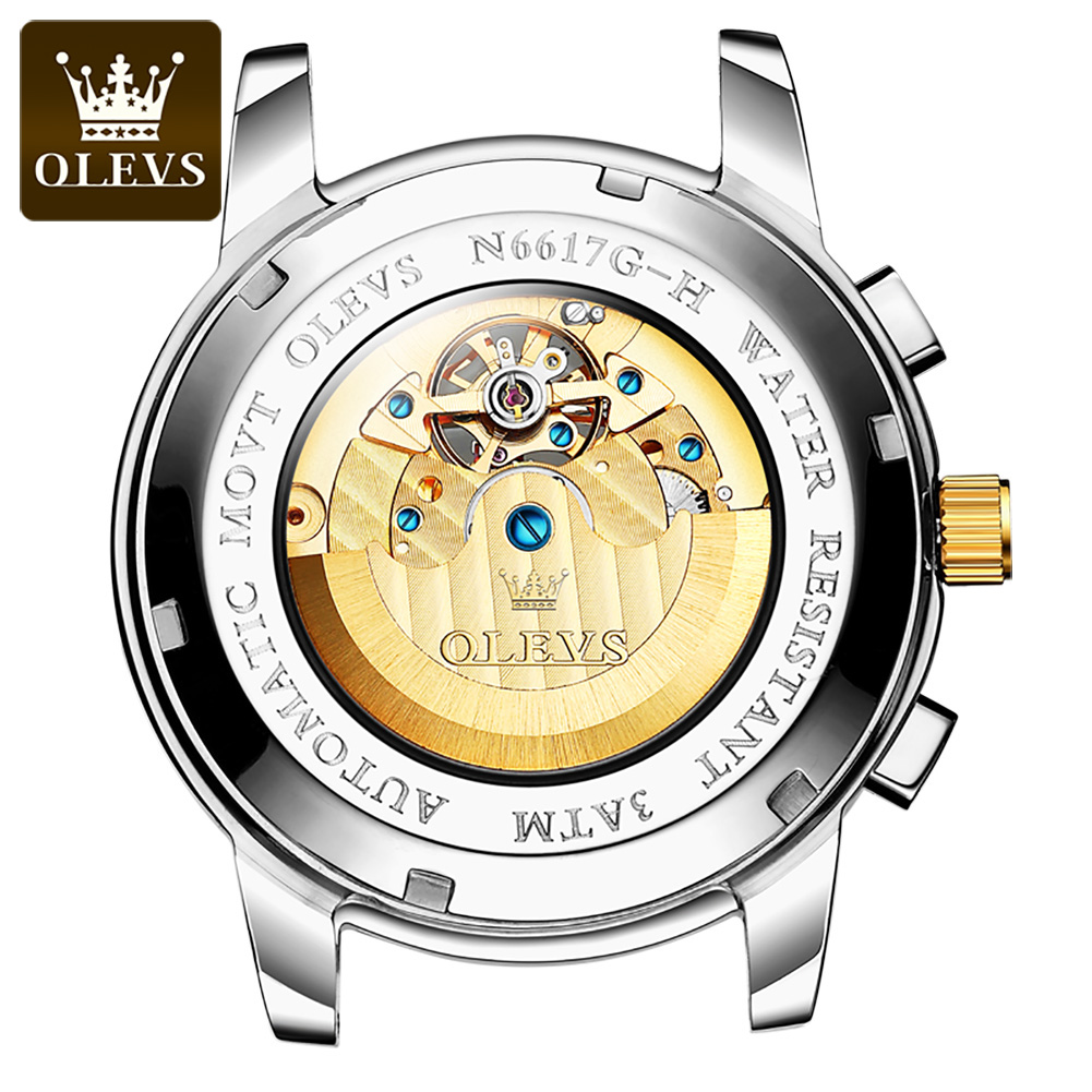 OLEVS 6617 Men's Classic Mecha - Leather Watch Strap incelemesi ve fiyatı