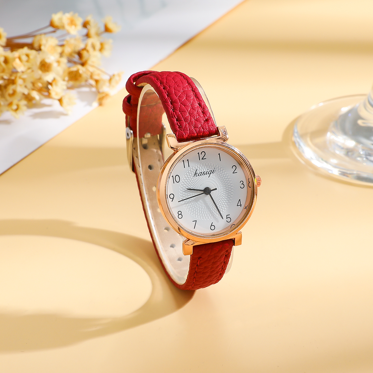 Women's Geneva Square Quartz W - Leather Watch Strap incelemesi ve fiyatı