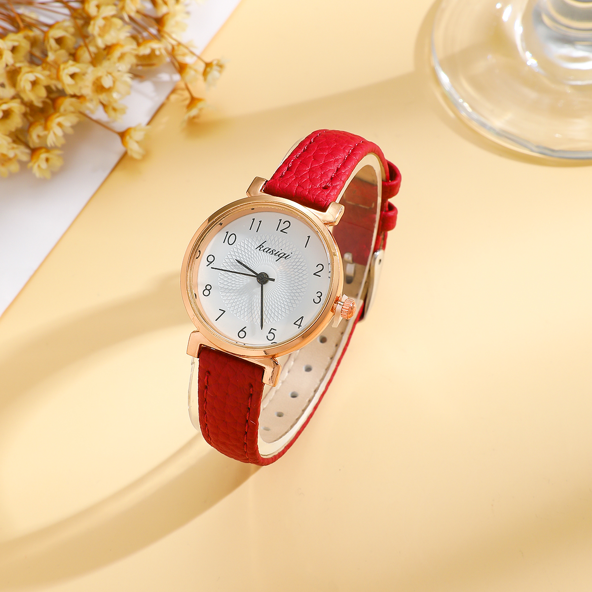 Women's Geneva Square Quartz W - Leather Watch Strap incelemesi ve fiyatı