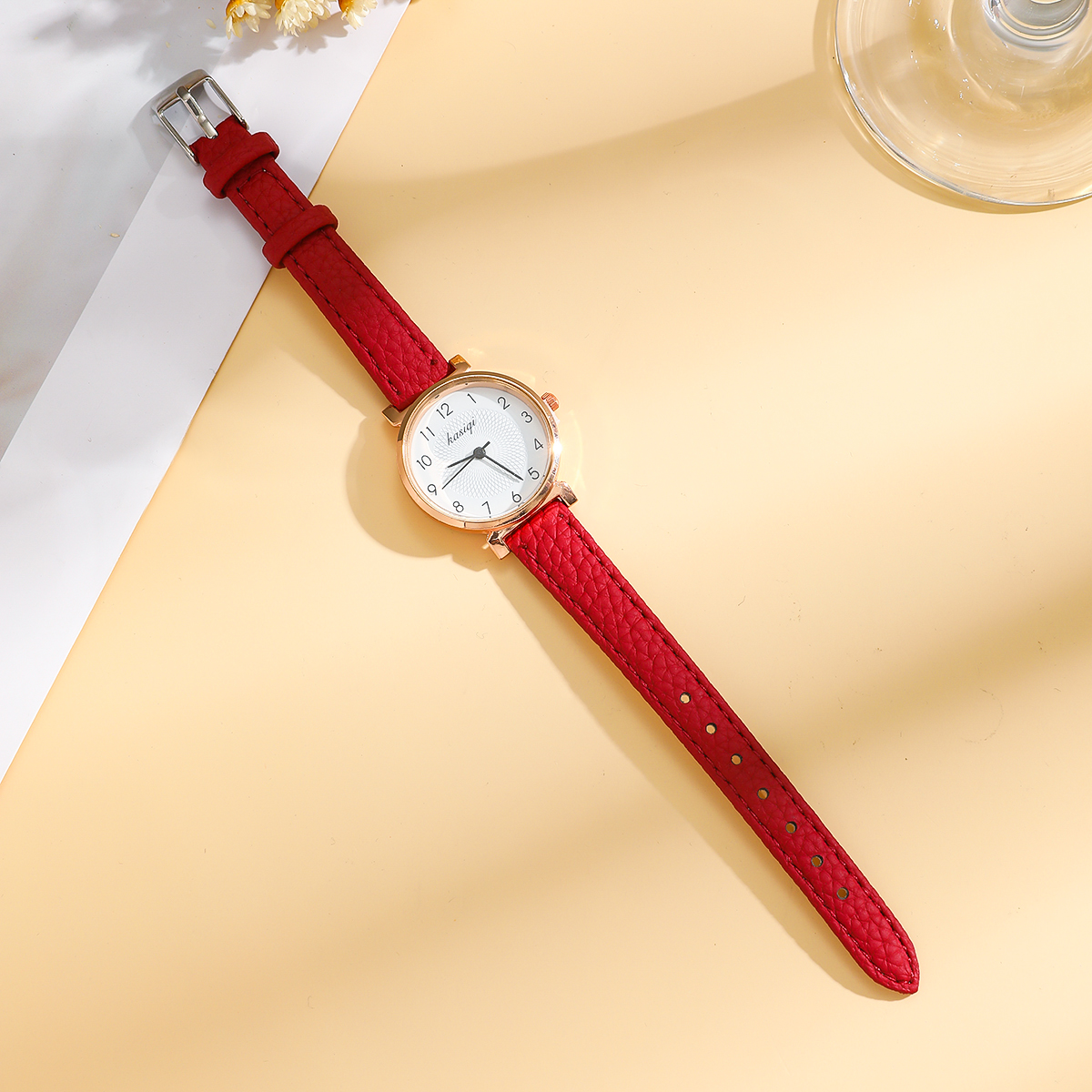 Women's Geneva Square Quartz W - Leather Watch Strap incelemesi ve fiyatı