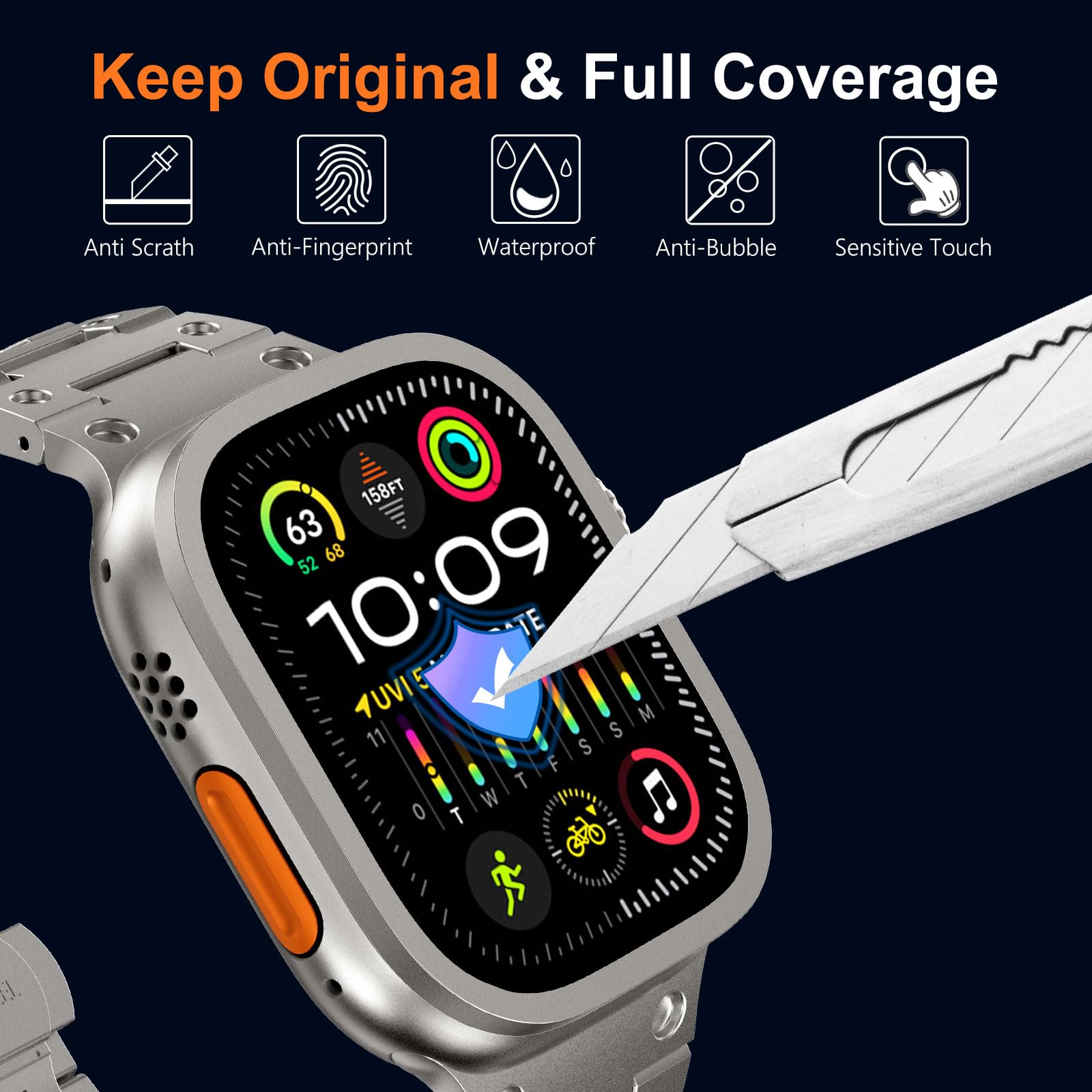 Tempered Glass for Apple Watch - Smartwatch Watches For Men incelemesi ve fiyatı