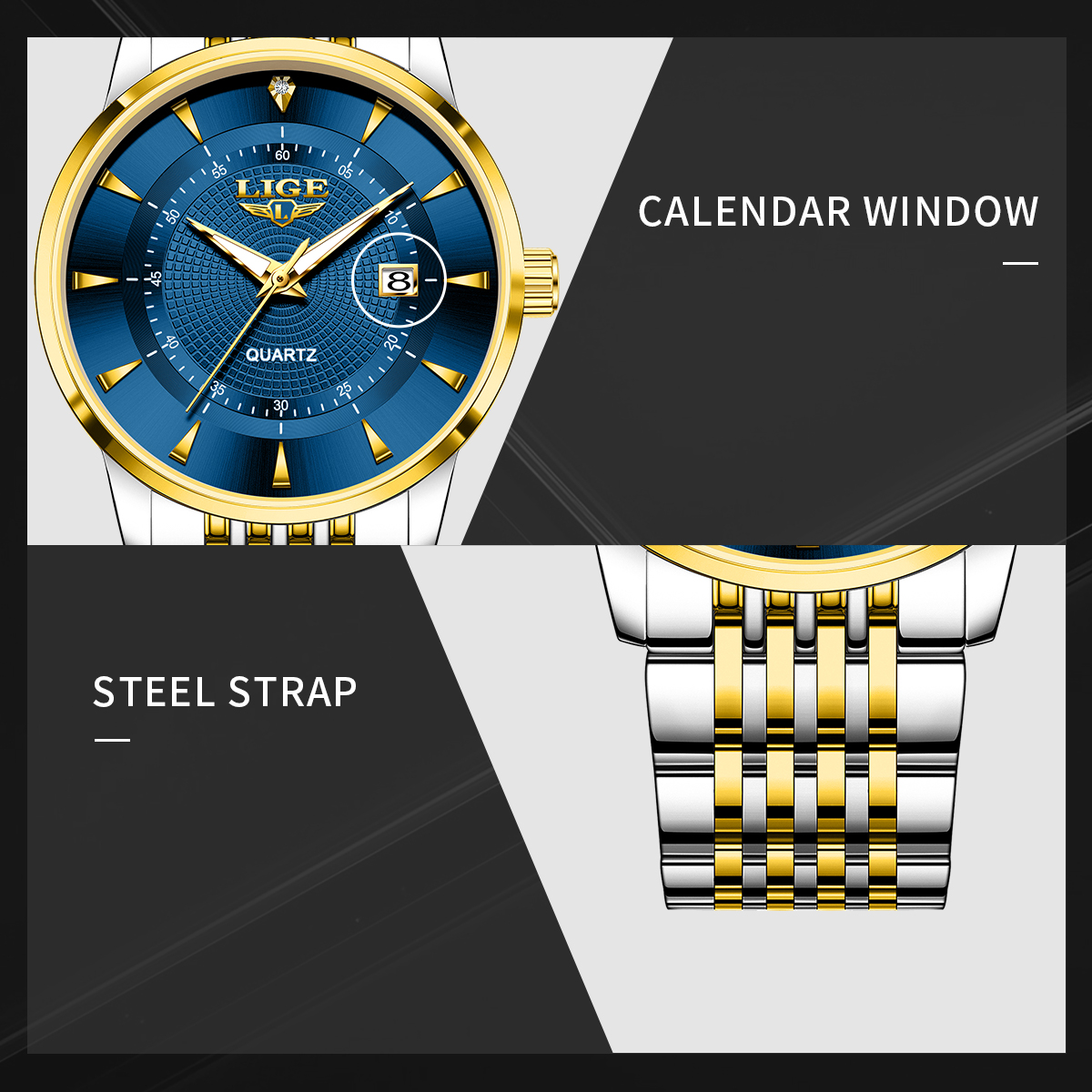 LIGE New 2025 Luxury Man Watch - Anti-Magnetic Watch incelemesi ve fiyatı