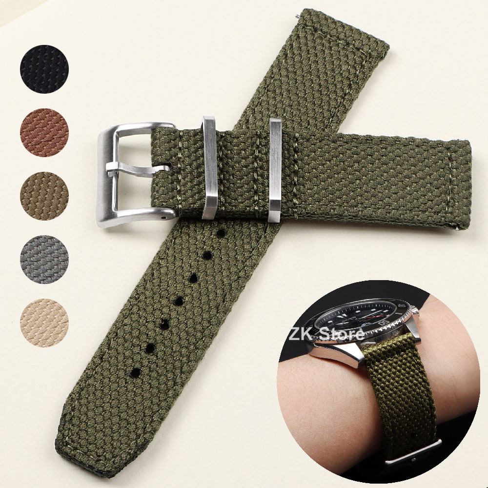 Linen Nylon Watch Straps 20mm  - Smartwatch Army Watches For Men incelemesi ve fiyatı