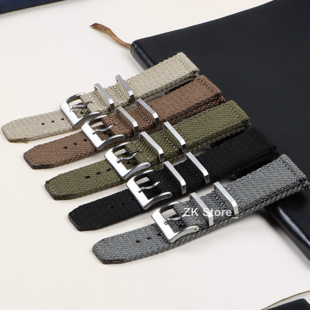 Linen Nylon Watch Straps 20mm  - Smartwatch Army Watches For Men incelemesi ve fiyatı