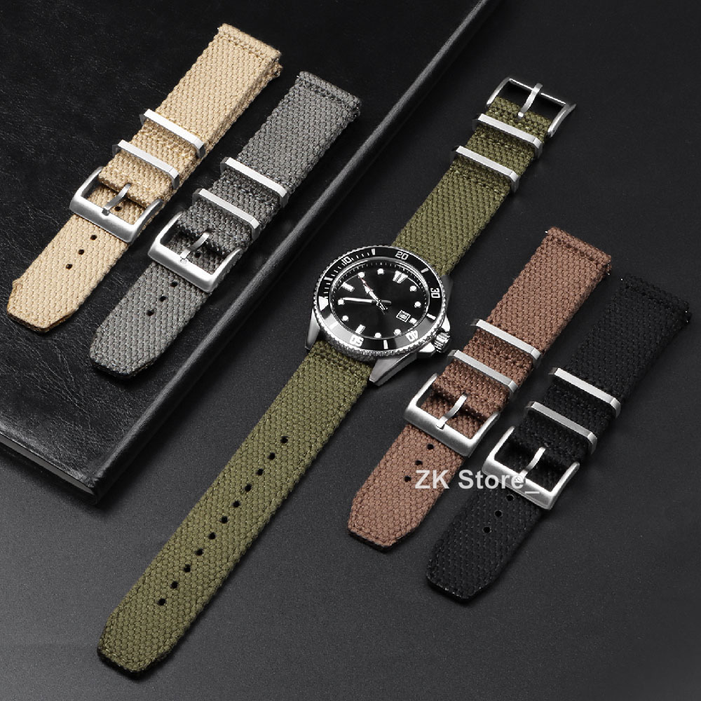 Linen Nylon Watch Straps 20mm  - Smartwatch Army Watches For Men incelemesi ve fiyatı