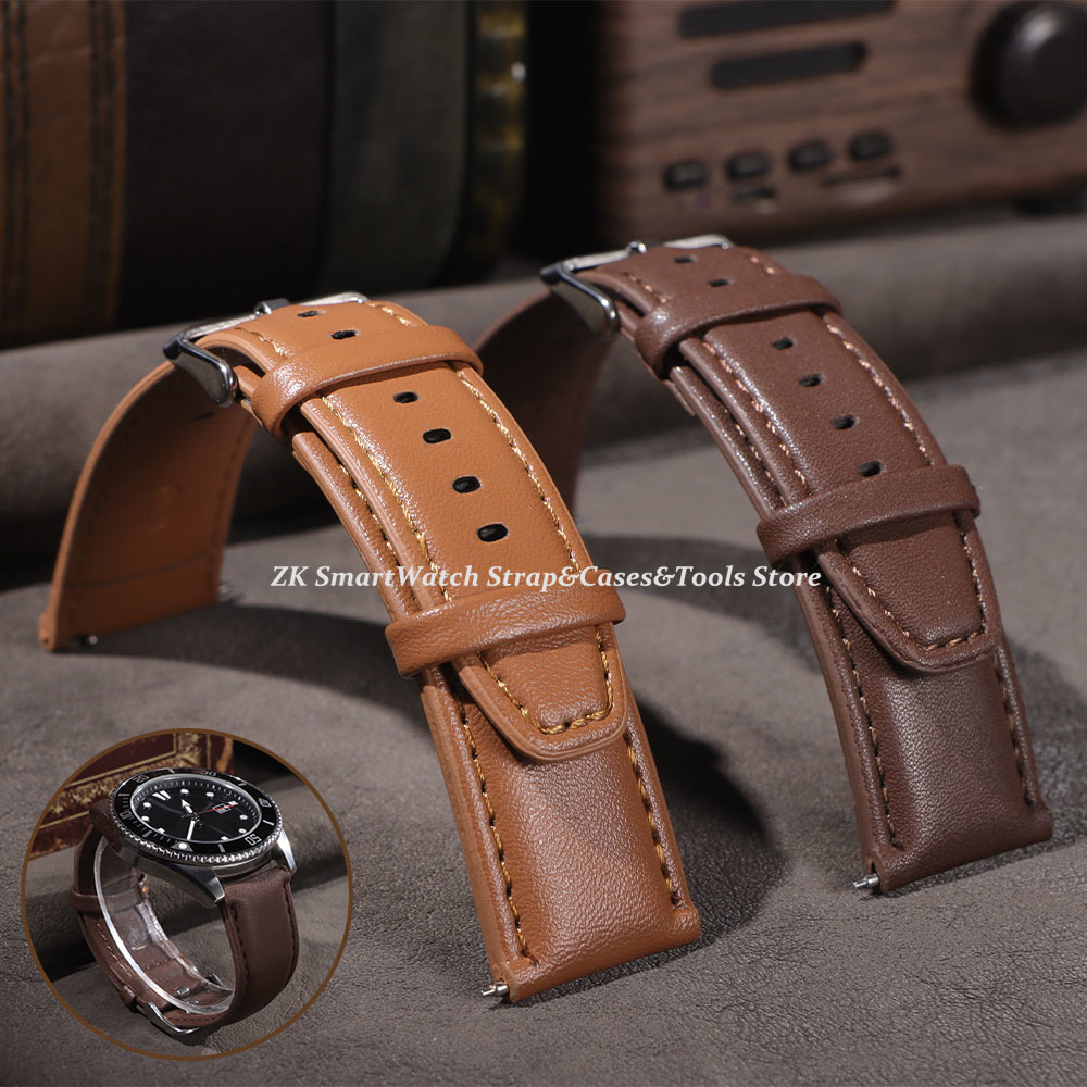 Leather Watch Band 22mm for Om - Smartwatch Vintage Watches For Women incelemesi ve fiyatı