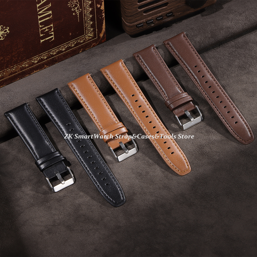 Leather Watch Band 22mm for Om - Smartwatch Vintage Watches For Women incelemesi ve fiyatı