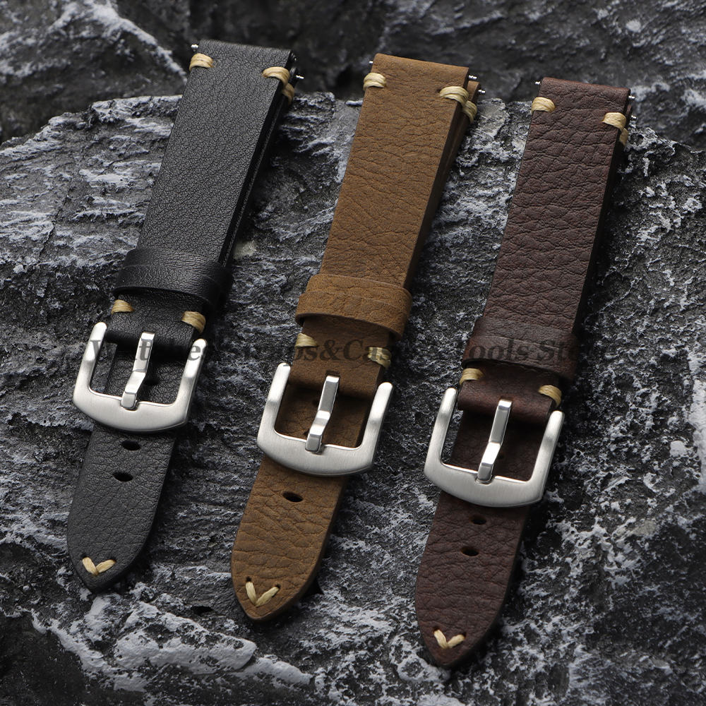 Genuine Cowhide Watch Strap 20 - Smartwatch Vintage Watches For Women incelemesi ve fiyatı