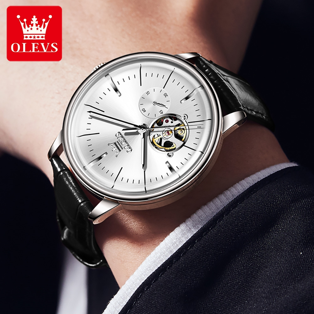 OLEVS Casual Fashion Men's Wat - Leather Watch Strap incelemesi ve fiyatı