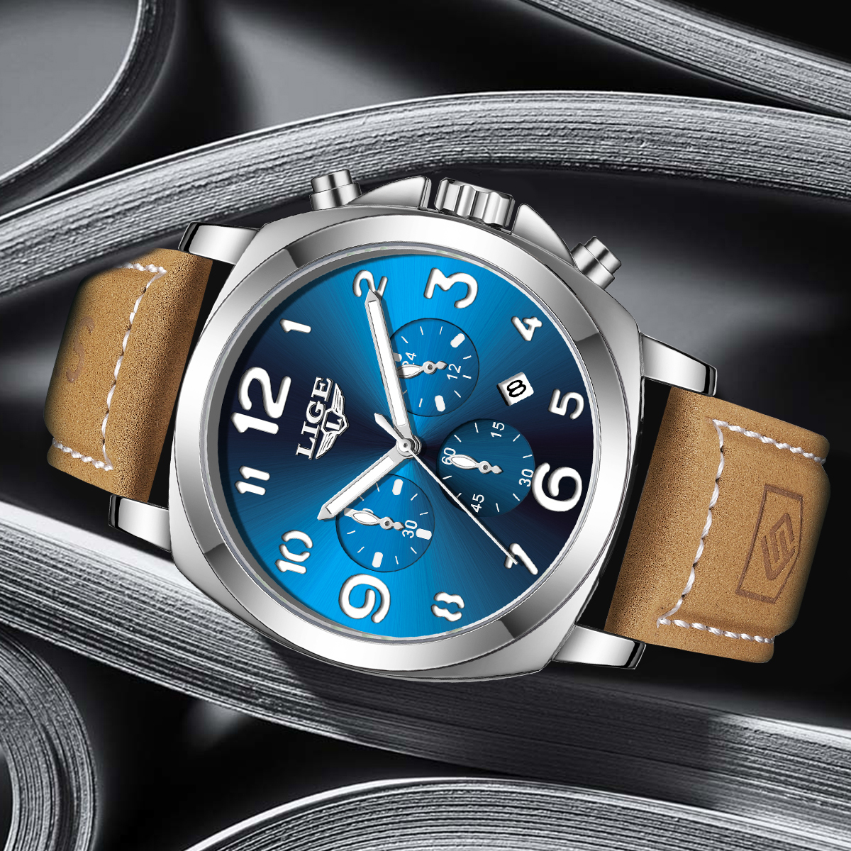 LIGE Casual Outdoor Quartz Man - Leather Watch Strap incelemesi ve fiyatı