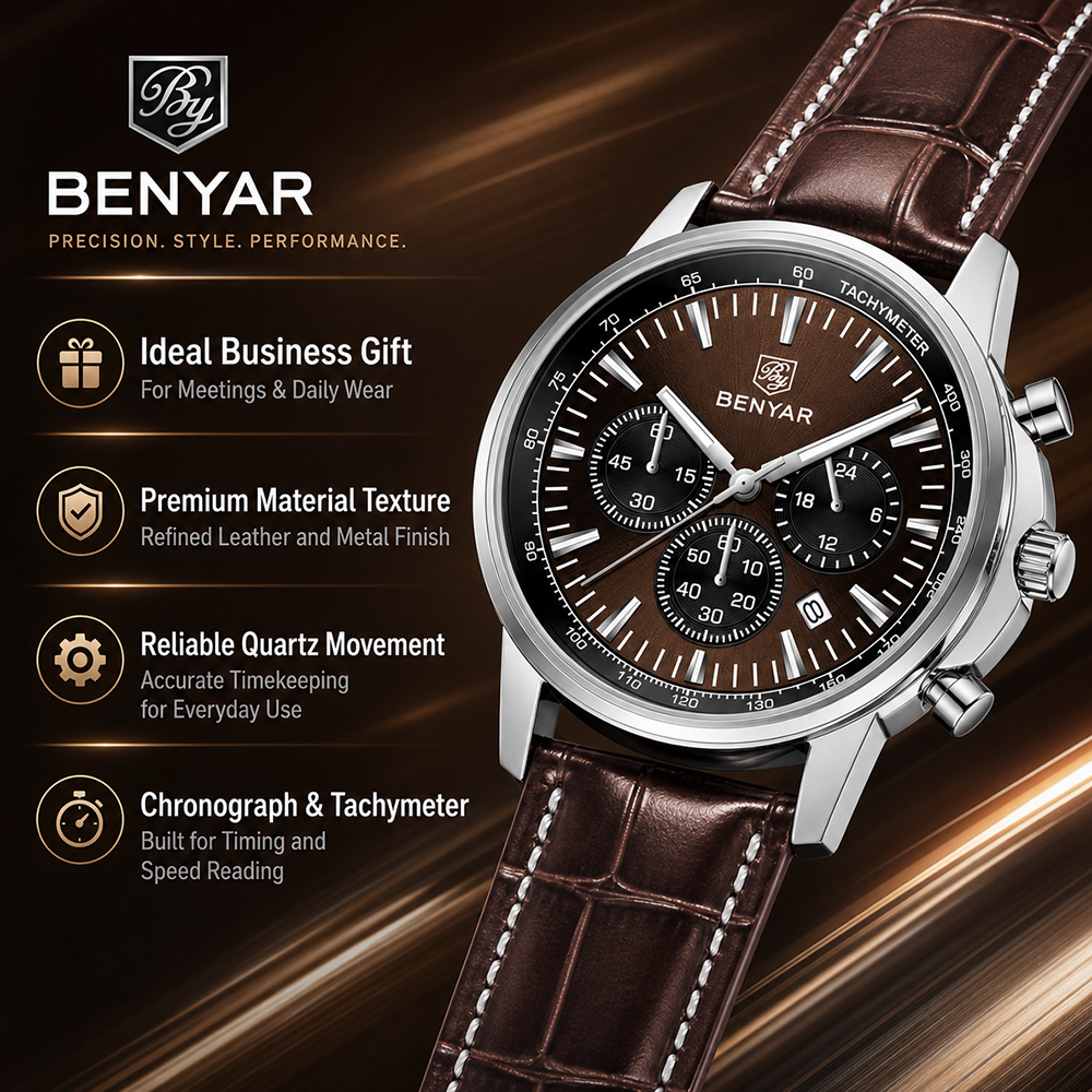 BENYAR Top brand multifunction - Leather Watch Strap incelemesi ve fiyatı