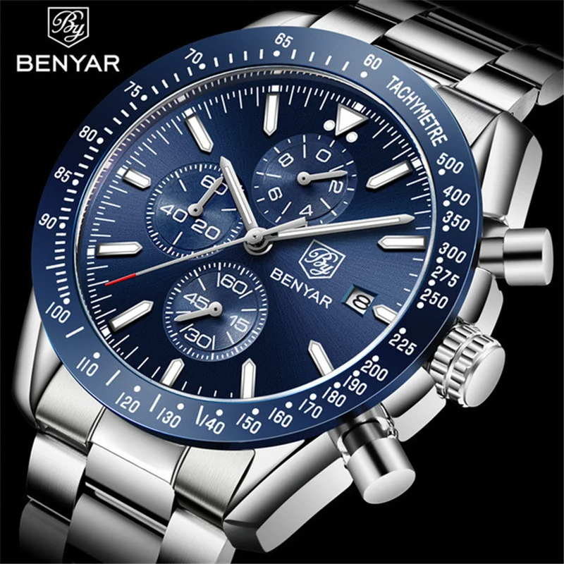 Men Watch BENYAR Top Brand Lux - Smartwatch Branded Watches For Men incelemesi ve fiyatı