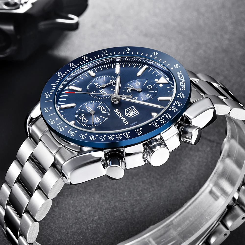 Men Watch BENYAR Top Brand Lux - Smartwatch Branded Watches For Men incelemesi ve fiyatı