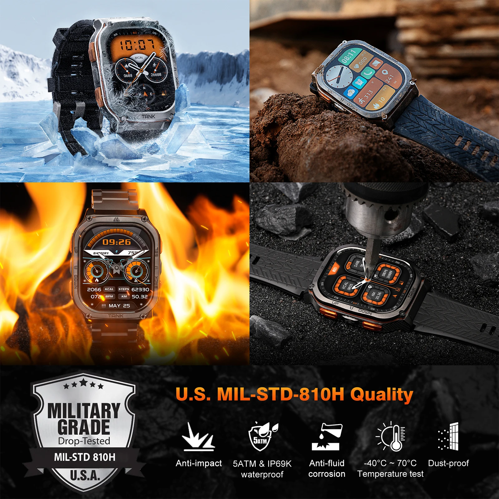 2025 KOSPET TANK M3 Ultra GPS  - Smartwatch Health Watches For Men incelemesi ve fiyatı