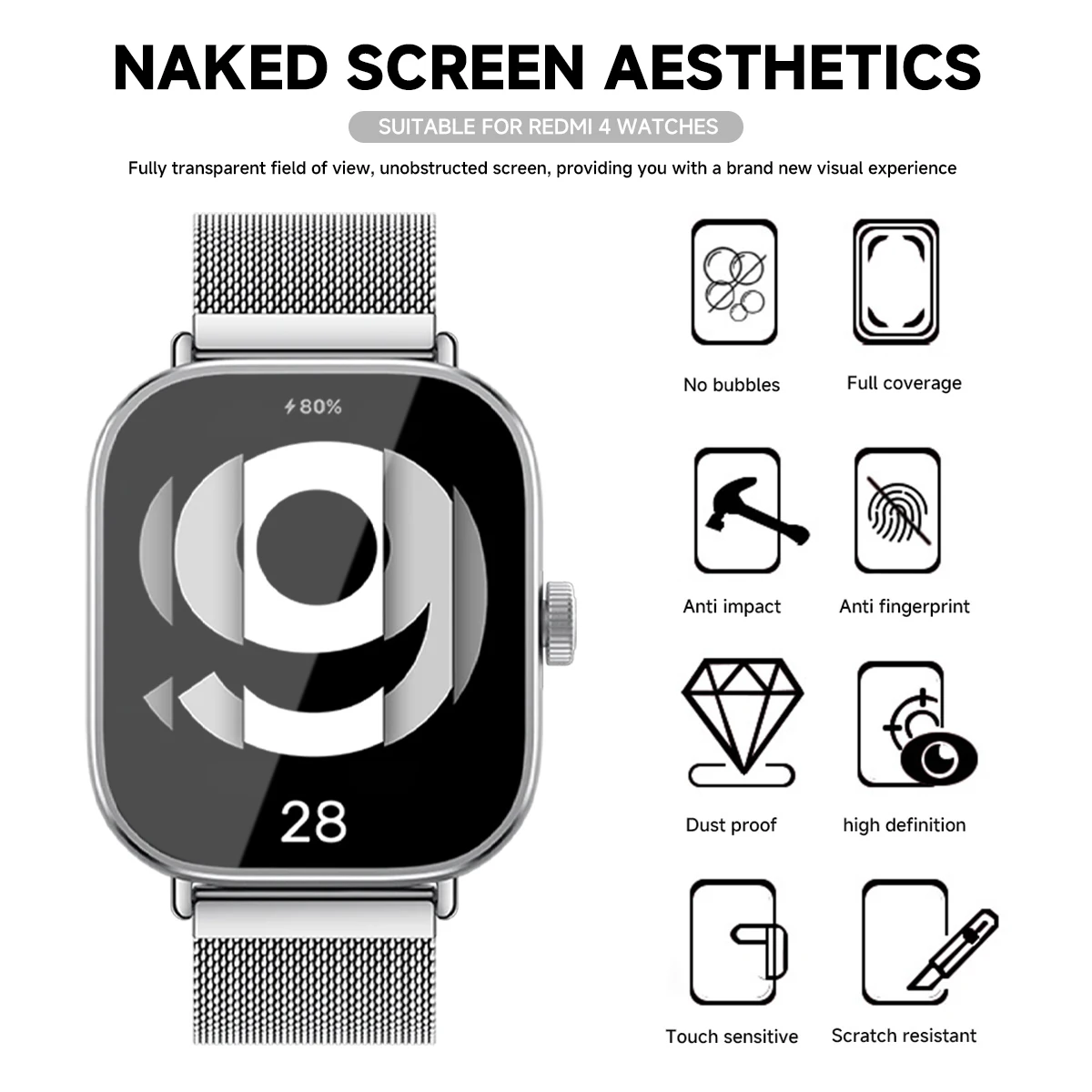 Tempered Glass for Xiaomi Redm - Watch Redmi incelemesi ve fiyatı