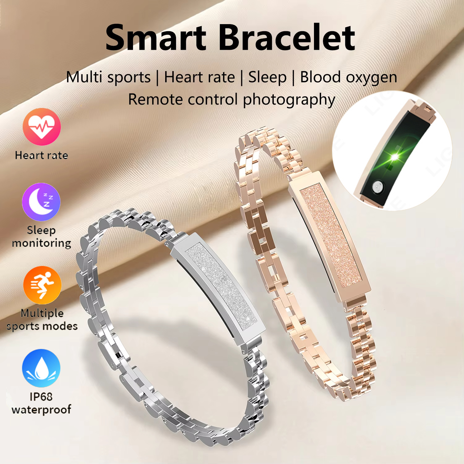 Fashion Couple Chain Smart Bra - Couple Watches Smartwatch incelemesi ve fiyatı