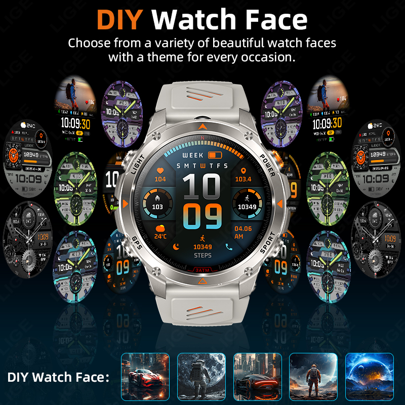 LIGE Rugged GPS Track Smart Wa - Smartwatch Watches For Men incelemesi ve fiyatı