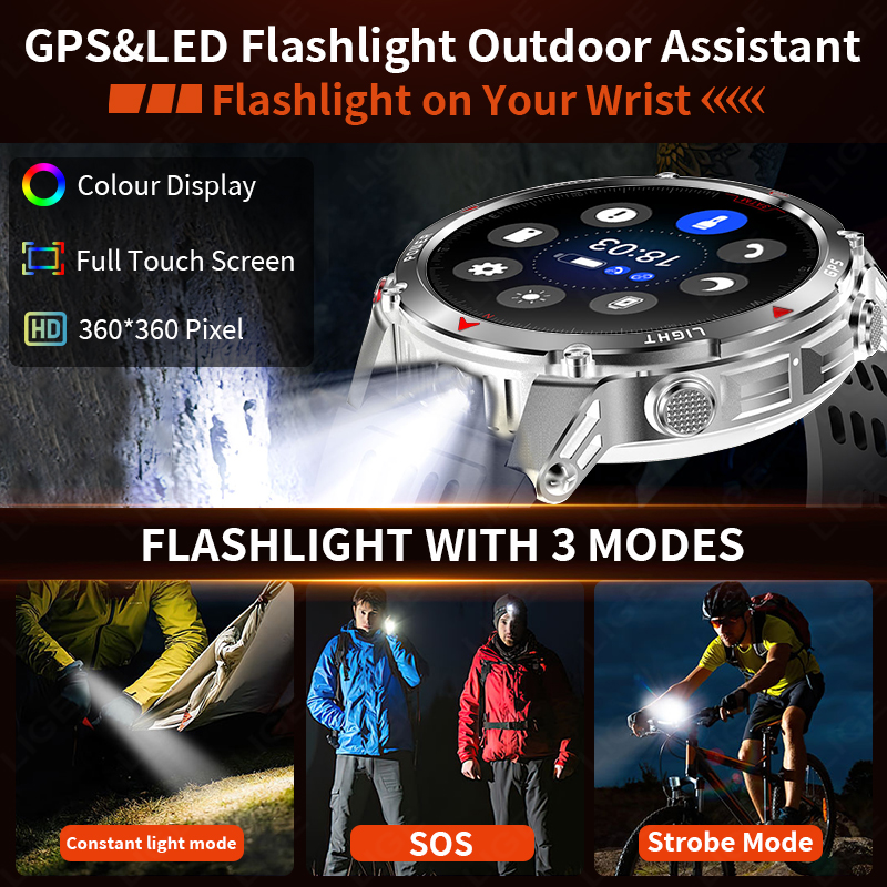 LIGE Rugged GPS Track Smart Wa - Smartwatch Watches For Men incelemesi ve fiyatı