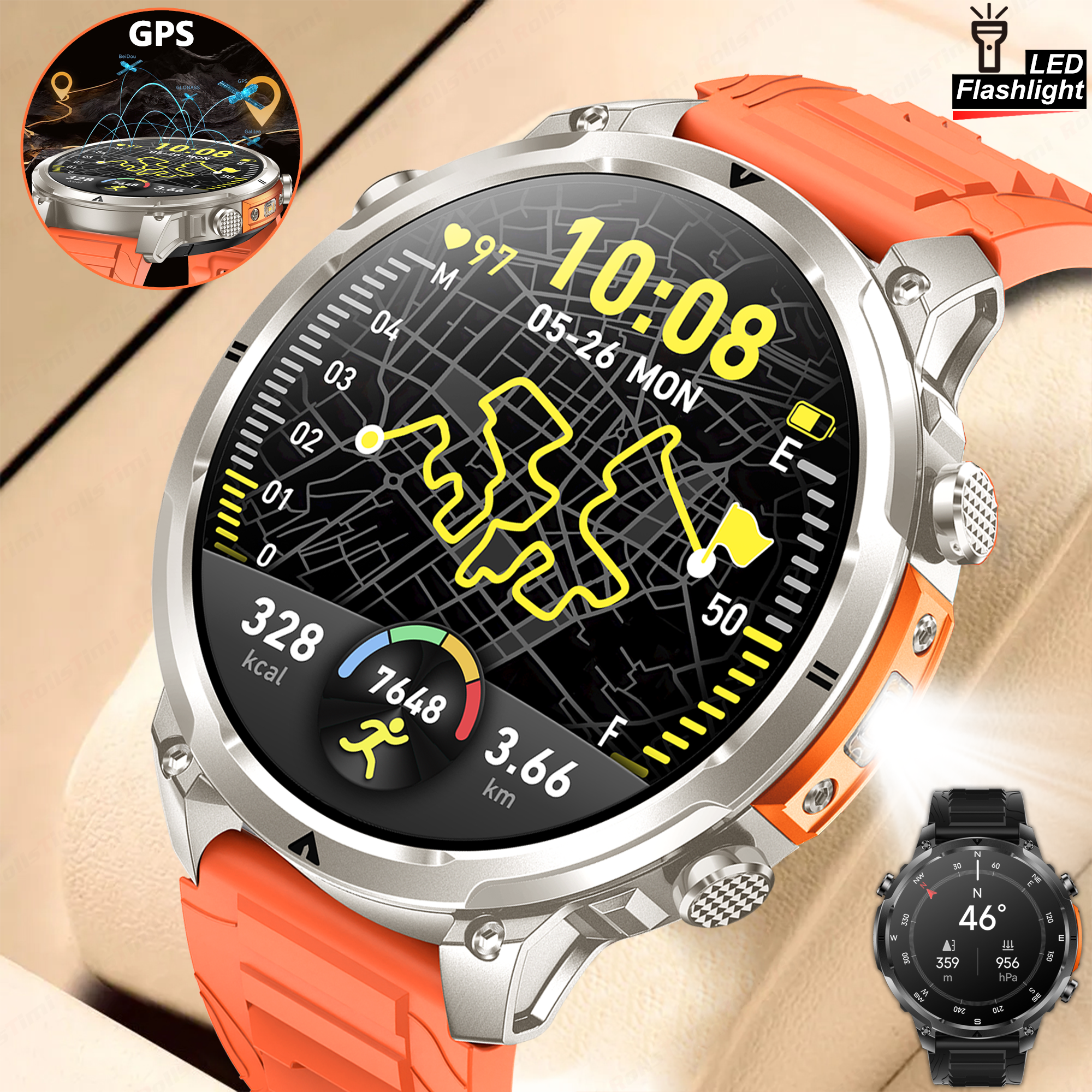 Outdoor GPS Sports Smart Watch - Smartwatch Watches For Men incelemesi ve fiyatı