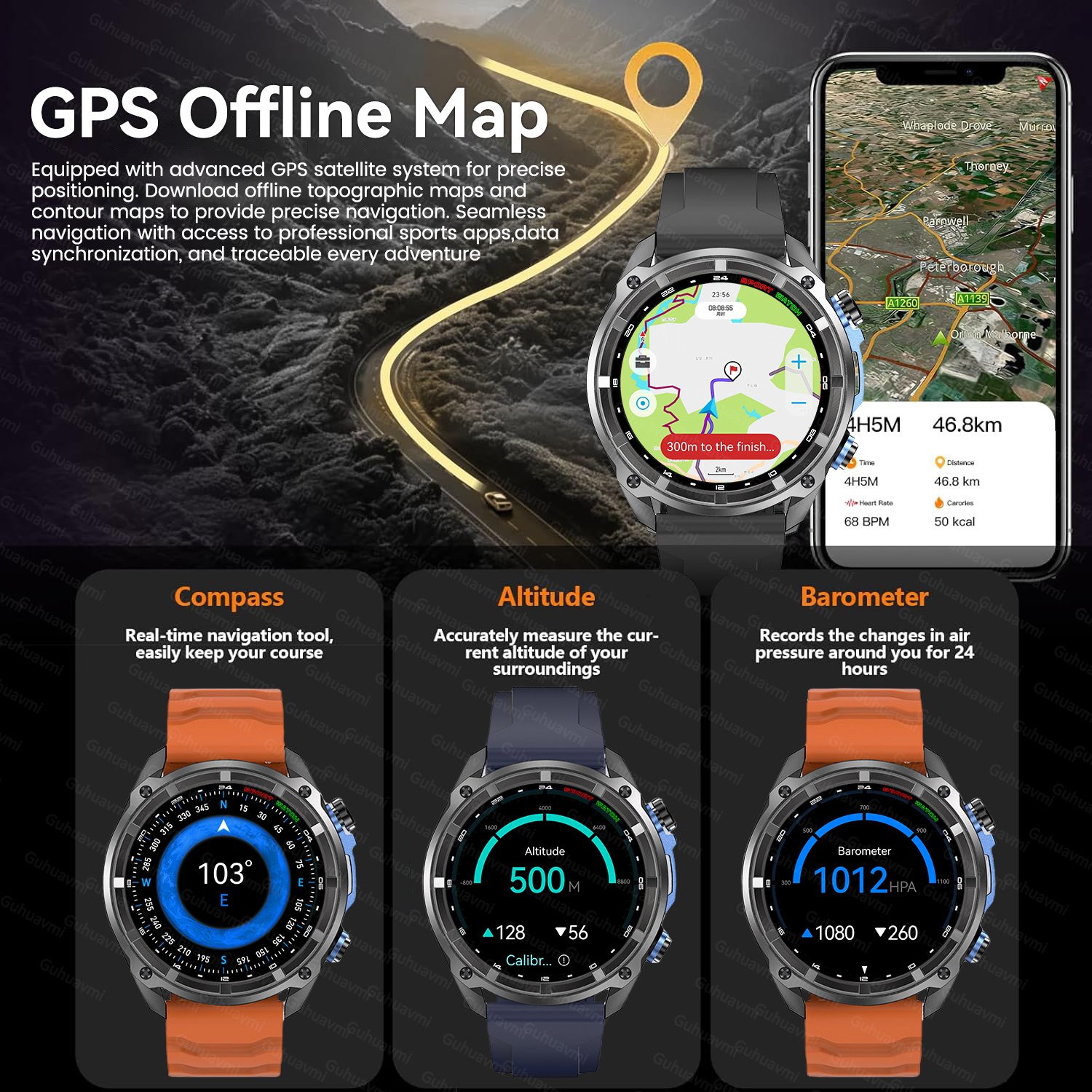 New Military Men  Accuracy GPS - Smartwatch Branded Watches For Men incelemesi ve fiyatı