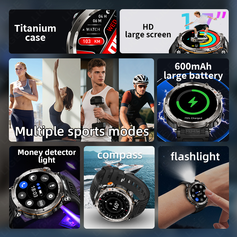 New Military Outdoor Smartwatc - Smartwatch Watches For Men incelemesi ve fiyatı