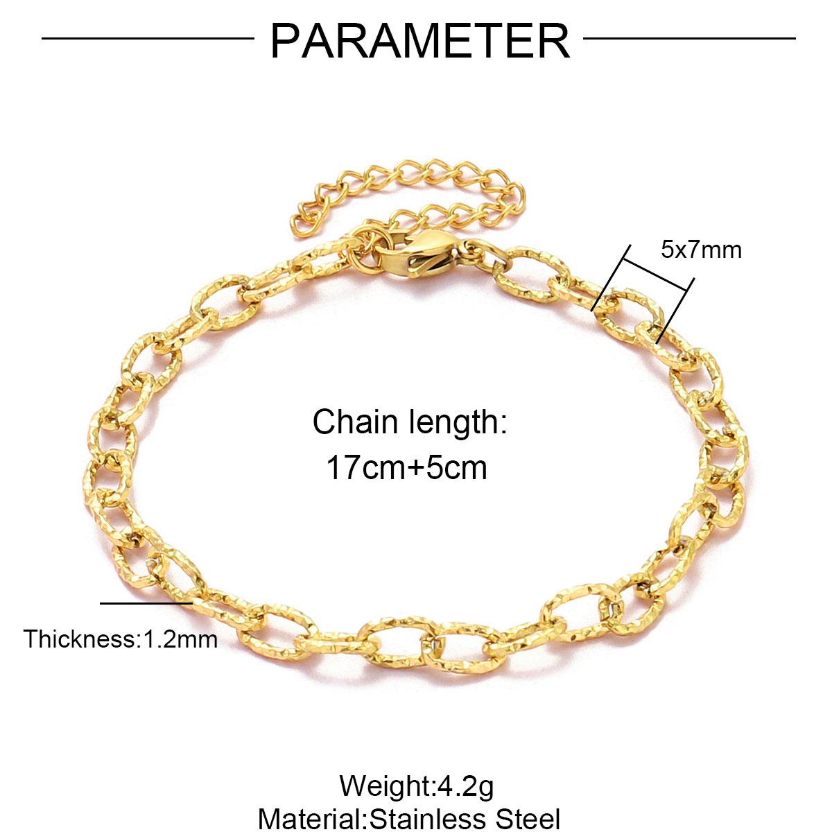 5pcs/Lot 17-22cm Never Fade St - Bracelet Link Remover incelemesi ve fiyatı