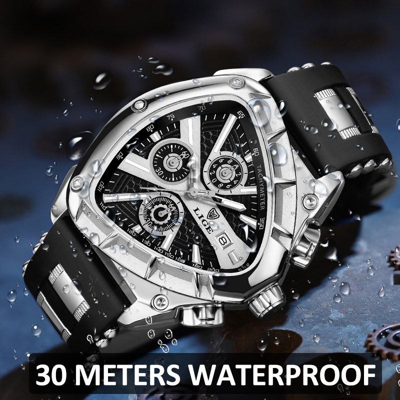 LIGE Fashion Men Watch Triangl - Smartwatch Army Watches For Men incelemesi ve fiyatı
