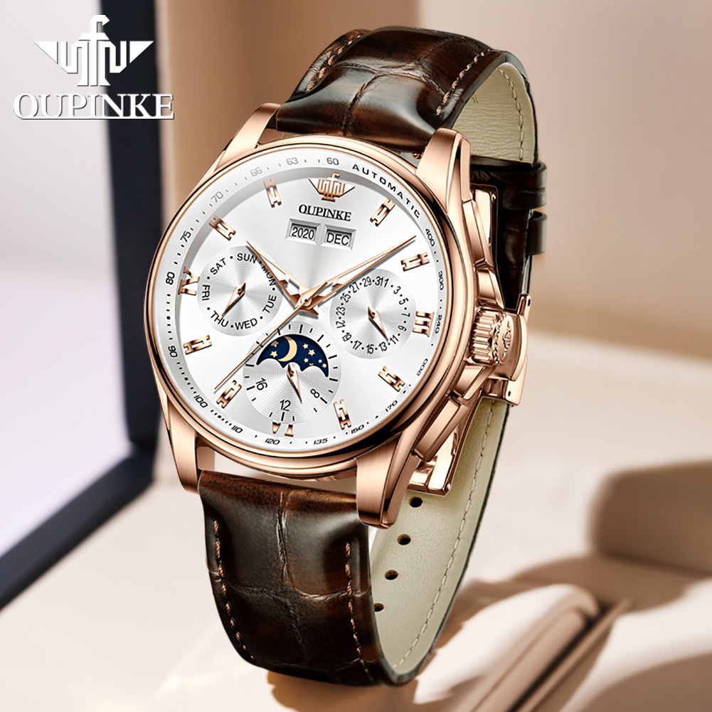 OUPINKE Men's Watches Casual T - Leather Watch Strap incelemesi ve fiyatı