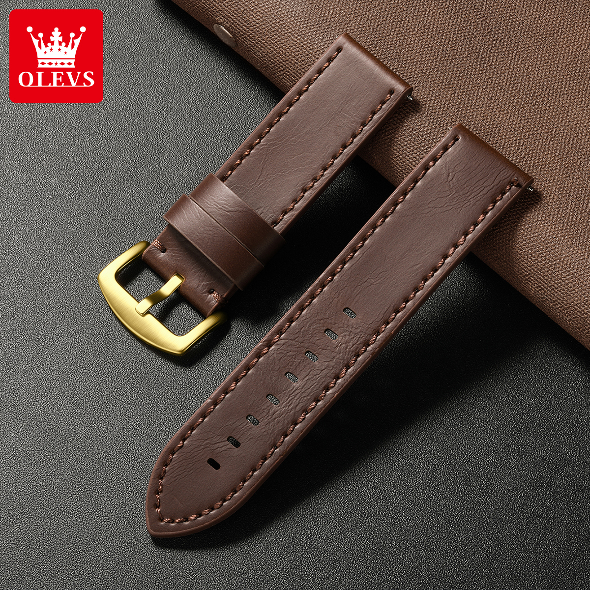 OLEVS brand mens watches water - Leather Watch Strap incelemesi ve fiyatı