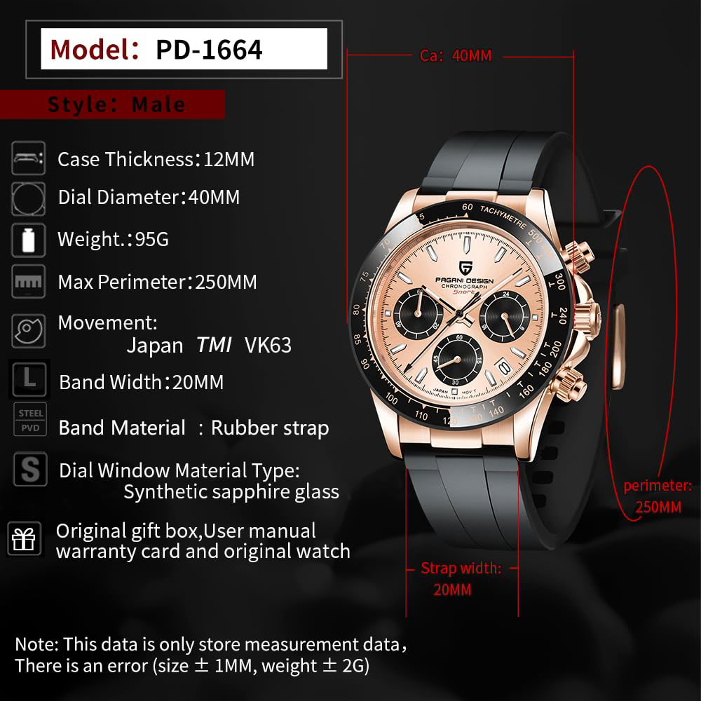 VK63 Men Watch PAGANI DESIGN 4 - Anti-Magnetic Watch incelemesi ve fiyatı